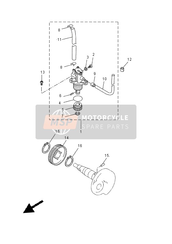 Yamaha CW50L 2013 Oil Pump for a 2013 Yamaha CW50L